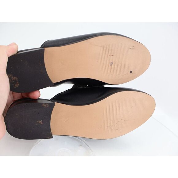 Bruno Magli Dalia Horsebit Mule Womens 7.5 BLack Leather Low Heel Slip on Comfy - Picture 13 of 14